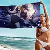 Anime Demon Slayer Kochou Shinobu Microfiber Beach Towel Absorbent Quick Dry Soft Yoga Swimming Resort Mountain Climbing Towel