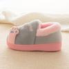 Children's Cartoon Cotton Slippers – Warm Indoor Shoes for Boys and Girls, with Heels for Autumn and Winter