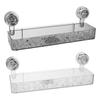 Removable Suction Cup Storage Rack Waterproof Cosmetic Storage Box Bathroom Storage Holder  Kitchen