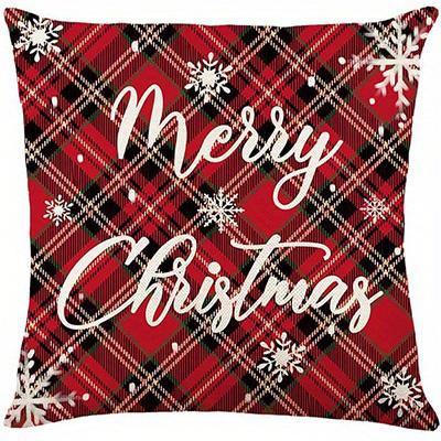 Home Decor Merry Christmas And Festive Snow Gnome Pillows Pattern Cushion Cover Suitable For Sofa Bedroom Car Pillow Cover