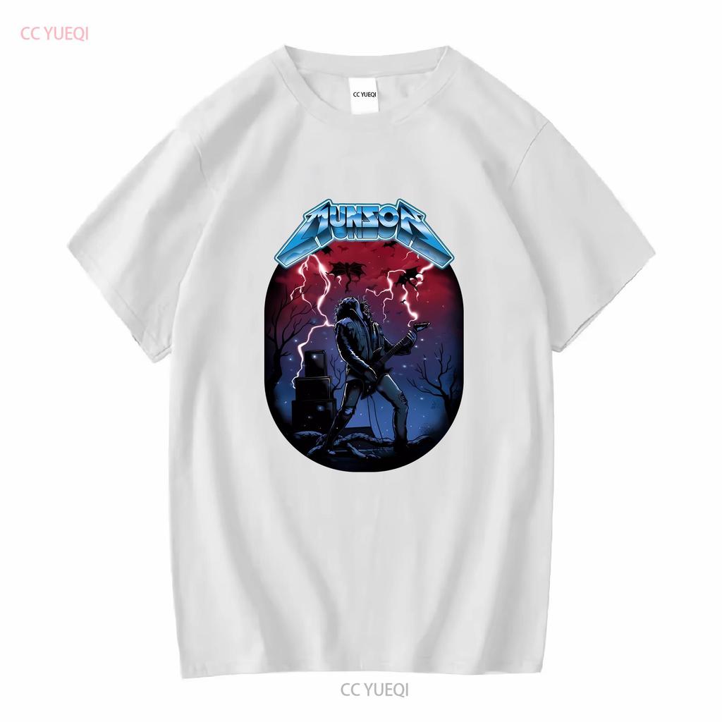 Eddie Play Guitar Stranger for ST4 Fans MunSon T Shirt vintage Washed Versatile Soft Unisex Stretched homme Comfortable