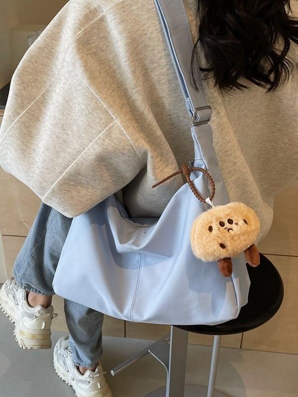 Oxford Cloth Saddle Bag For Women With Zipper Closure For Daily Use