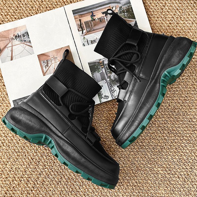 Martin Boots Leather Boots Platform Autumn and Winter New Men's Boots Snow Boots Men's Martin Boots