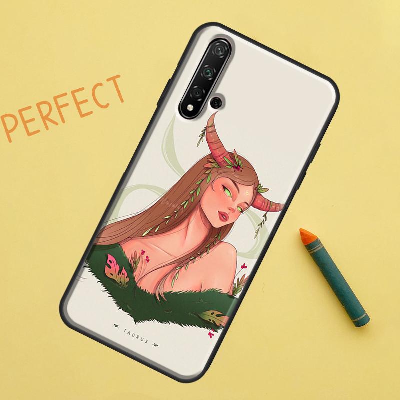 Horoscope Girl Scorpio Taurus Virgo For Huawei Nova Y91 Y70 Y72 Y73 Y60 Y90 Y61 8i 7i 11i 12i 12s 9 10 SE P20 P30 P40 Lite Case