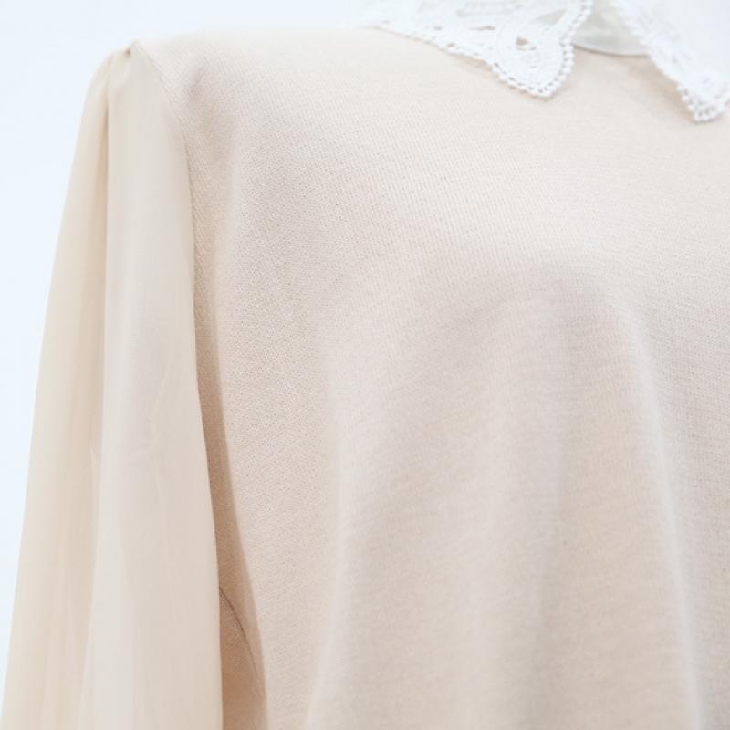 Shiz Madam Women White Lace Collar Knit T57494