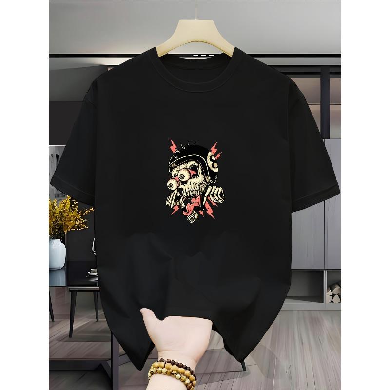 European Sizes New Men's T-shirt: Comfortable Touch, Summer Item, Breathable Men's T-shirt, Retro Pattern, Fashionable T-shirt