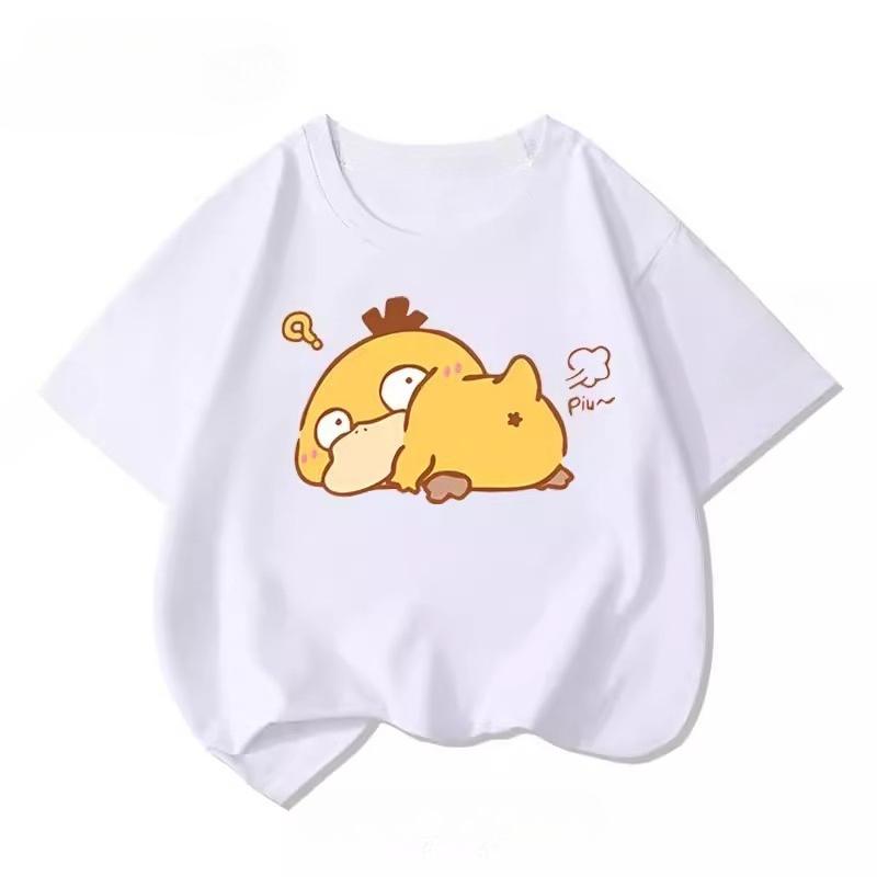 Potdemiel Summer New Pikachu Printed Children's T-Shirt Suitable for Boys and Girls, Comfortable and Breathable