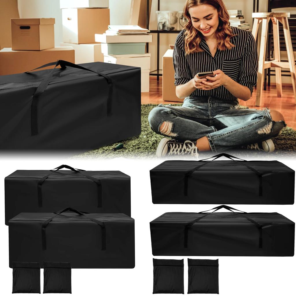 2Pcs Furniture Cushion Storage Bag Large Capacity Furniture Protective Bag Waterproof Dustproof Garden Christmas Tree Organizer