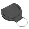 Stylish Guitar Picks Holder Soft PU Leather Plectrum Storage Case Keyring Guitar Accessory