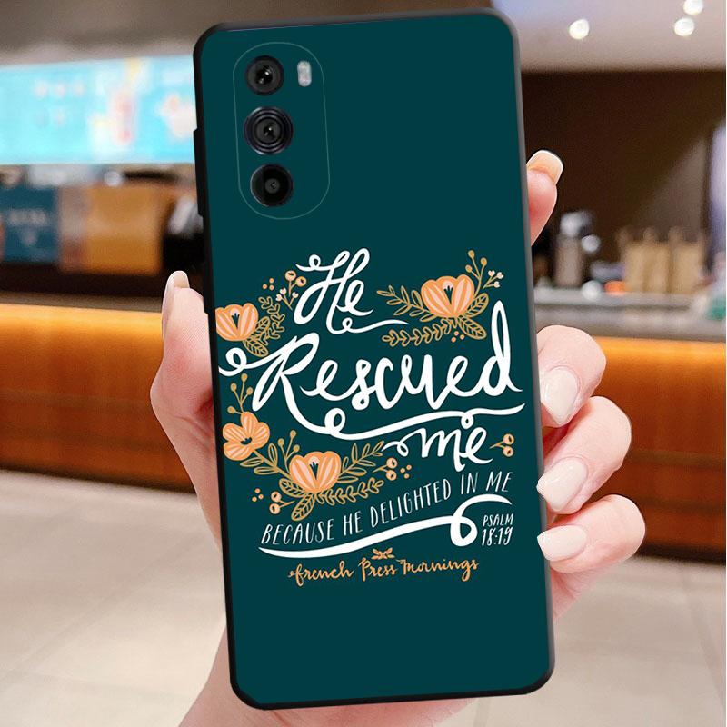 Bible verse Christ Jesus Funda Phone Case For Motorola Edge 50 40 Pro 60 50 40 30 Ultra Neo Fusion Moto G Play G Stylus G Power