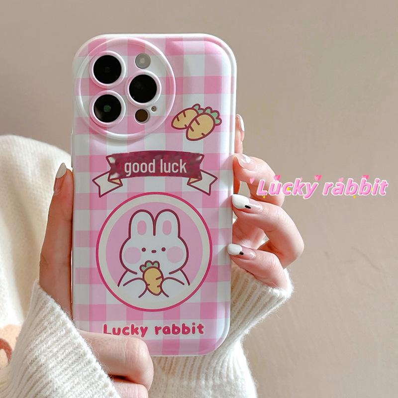Zhitai Rabbit iPhone 15 Pro Case Compatible with iPhone 14/Huawei P40 - New Cartoon Design with Air Cushion Shell