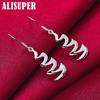 925 Sterling Silver Crescent Drop Earrings Jewelry