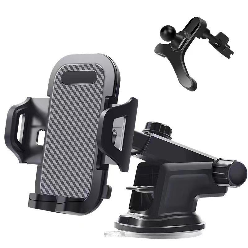 Telescopic Car Phone Holder with Suction Cup for Dashboard & Air Vent