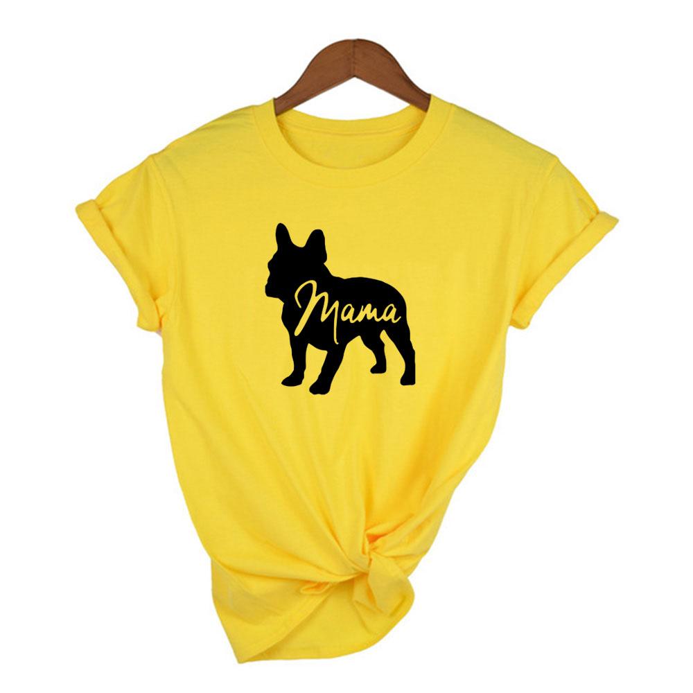French Bulldog Mama Print T Shirt For Dog Owners Dog Mom Pet Lover Mom Life Mother