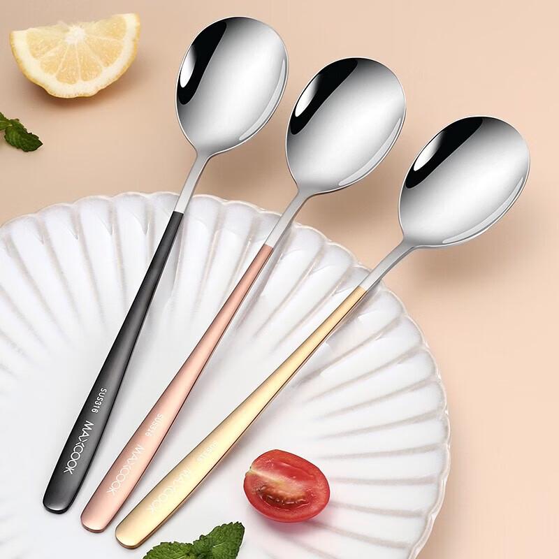 MAXCOOK 316L Корейский Стиль Цветной Набор Ложек