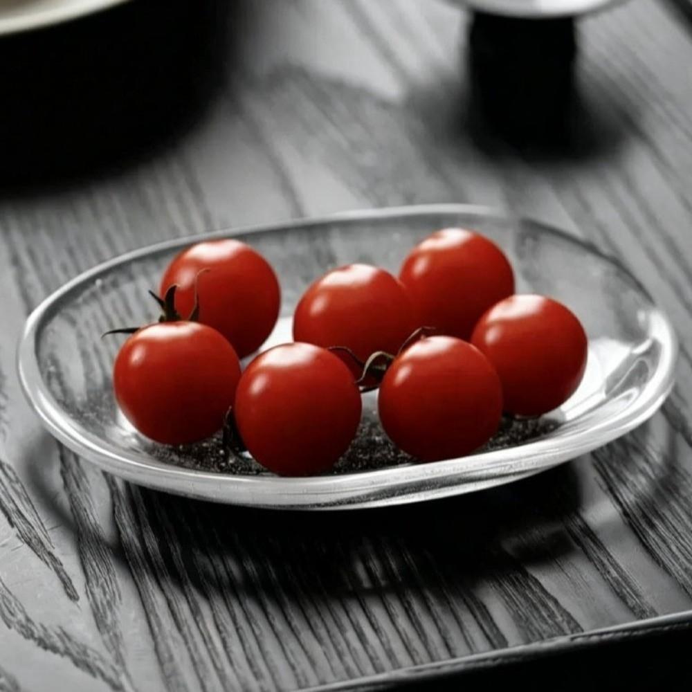 Exquisite Glass Dessert Dish Heat-resistant Trinket Storage Tray Cold Dishes Desktop Decoration