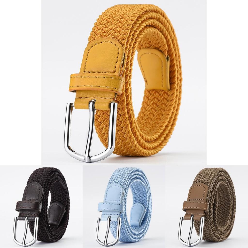 Versatile Unisex Woven Elastic Belt Fashionable Canvas Belt For Everyday Wear And Casual Use