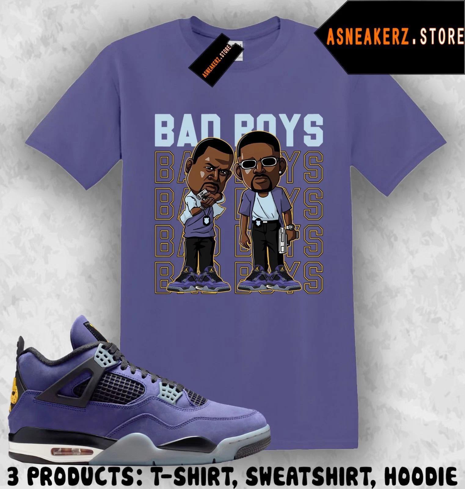 

Shirt Match AJ 4 Lakers Lakeshow 2026 Sneaker Matching Tee Sneakerhead Bad Boys 3XL