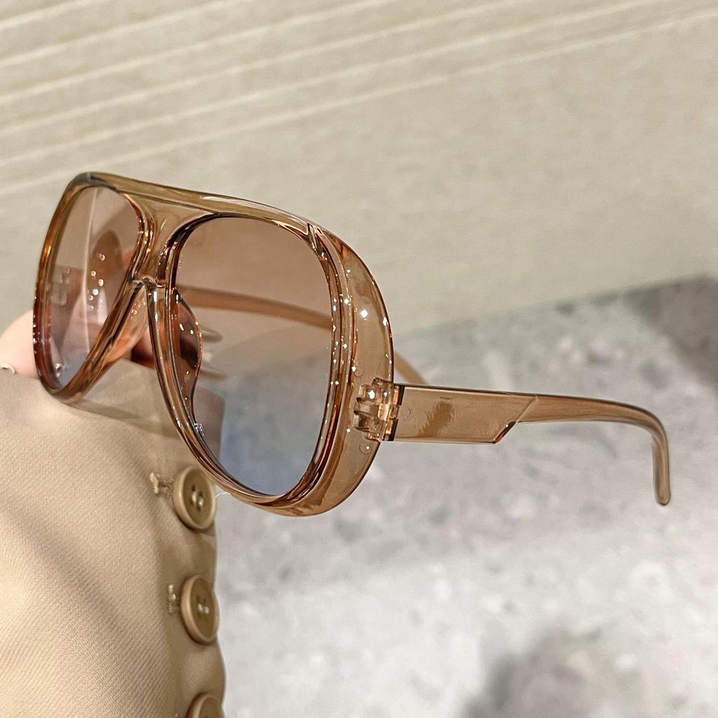 Fashion Pilot Large Frame Sunglasses Women Brand Designer Vintage Glasses Uv400 Men Ladies Outdoor Daily Eyeglasses