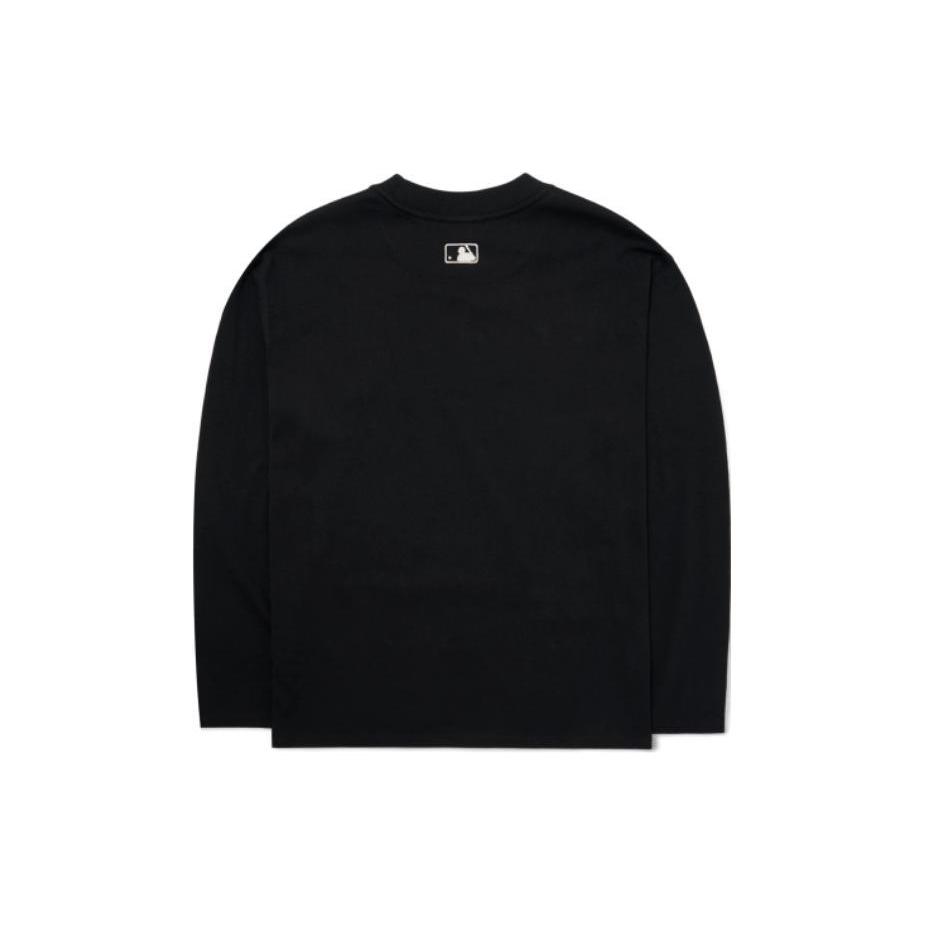 New MLB Base Logo T Shirts Unisex Black 3ATSB0124-50BKS