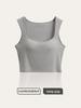 Women's Summer Sling Tank Top with Integrated Padded Bra, Thin Style, Anti-Auxiliary Breast Bandeau.