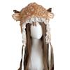 Winter Hat with Cartoon Deer Ears Plush Lining Ear Protection Hat Thickened Warm Adjustable Fit Leg Warmers Winter Wear