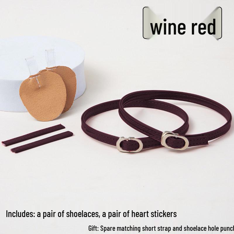 Non-Slip High Heel Strap with Suede Matte Finish - Secure Tie-Up Buckle Design