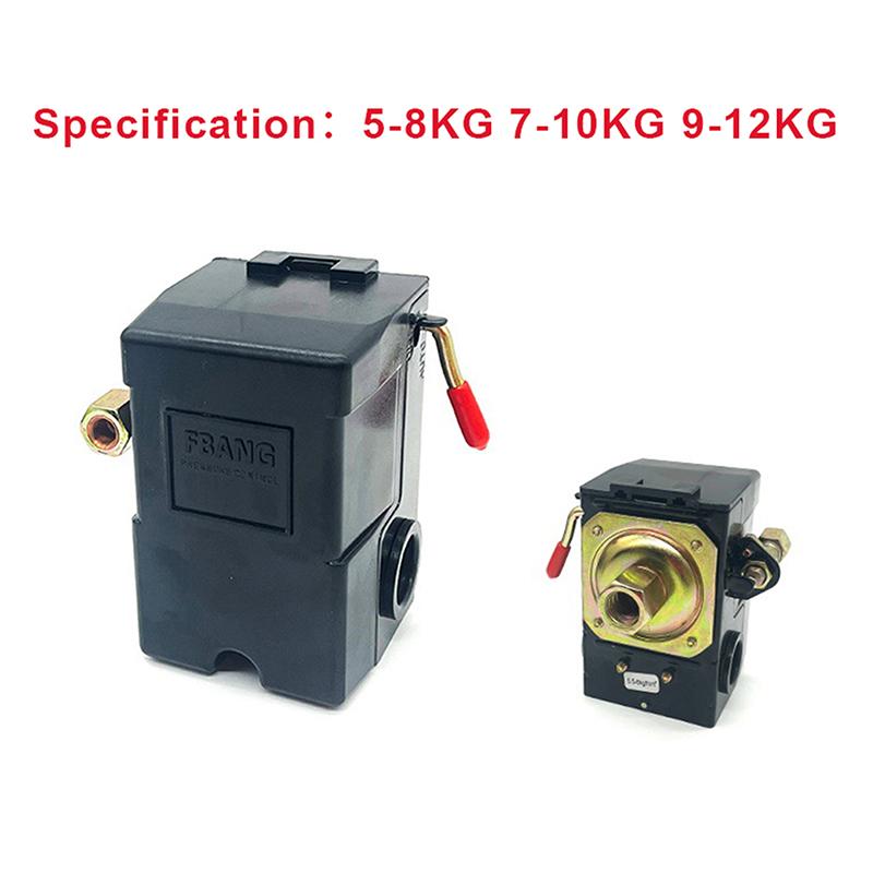 4 Anschlüsse 95-120 PSI Luftkompressor Druckschalter 16-20A Sicherer Luftkompressor Abschalt Schalter Luftkompressor Ersatzteile