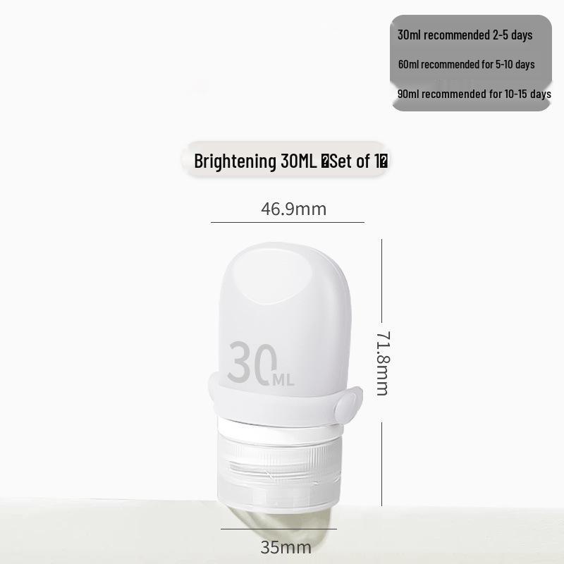 Portable Refillable Silicone Travel Bottles Set for Shampoo, Shower Gel, Lotion, Makeup Remover, and Skincare.