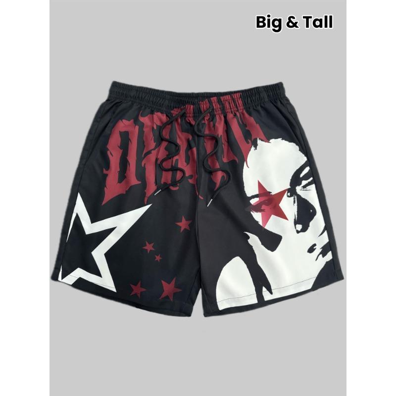 Summer European and American Digital Printed Casual Fashionable Sporty Lightweight and Breathable Men s Shorts S