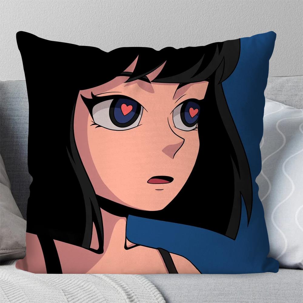 1 Stück A-AOKIZY Animationskunst Kissenbezug Quadratisches Kissen Schlafzimmer Sofa Freizeit Komfortkissen Auto Wohnzimmer Heimdekoration 40X40