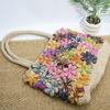 New high-quality raffia woven bag handmade holiday straw bag women's flower large-capacity shoulder tote bag