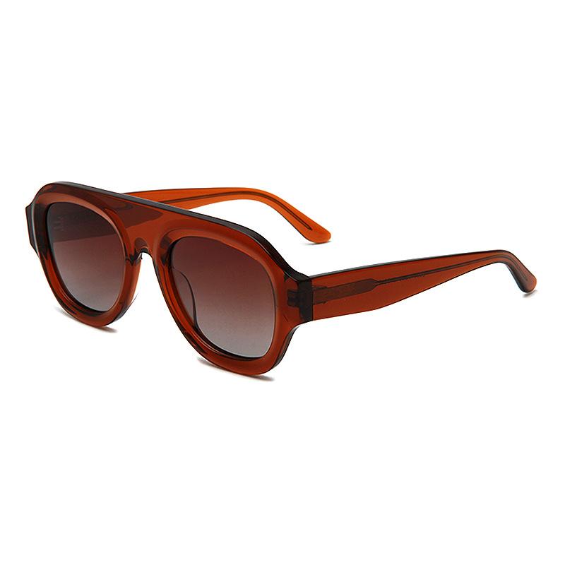 

Fashion Personality Thick Large Frame Sunglasses High Quality Handmade Acetate Retro UV400 Protection Sun Glasses Heavy Eyeglass as picture