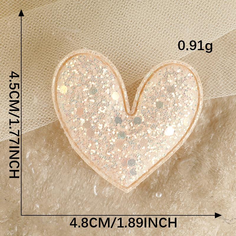Duoku Three-Dimensional Love Badge Embroidery Sticker Sequins Love Accessories Hairpin Cloth Label Clothing Accessories Patch Cloth Sticker