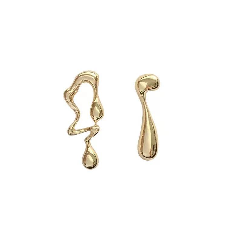 Fashion Asymmetrical Irregular Earrings for Women Personality Fashion Retro Water Drop Earrings Party Accessories Christmas Gift