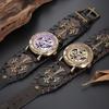 SHENHUA Retro Gotické Bronzové Kostra Automatické Mechanické Hodinky Pánské Steampunk Samonatahovací Hodiny Tourbillon Hodinky Reloj Hombre
