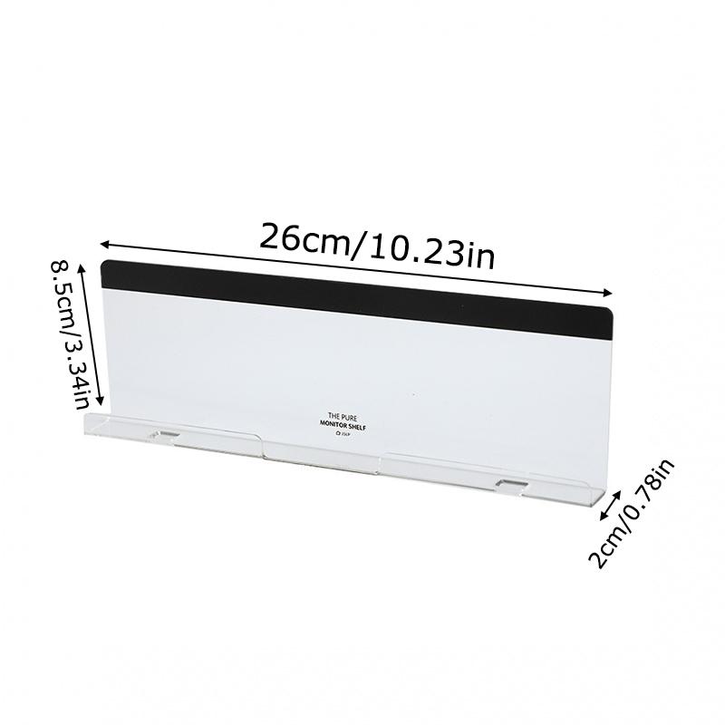 1PC/2PC Transparent Desk Side Organizer With Monitor Stand Creative Sleek Message Board Message Memo Board