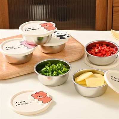 Cat Bear 304 Stainless Steel Salad Dressing Containers For Lunch Box Picnic Portable Sauce Cup Seasoning Condiment Container