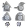 Flexible Silicone Mold Miniature Clock Shaped Decoration Making Mould Temperature Resistant Gypsum Mould for Ornament