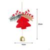 Christmas Tree Pendant with Bell Decorative Hanging Cute Xmas Decor for Home