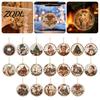 Decorative Holiday Ornaments Christmas Acrylic Hanging Ornament, 2D Flat Double Side Printed Festive Tree Santa Snowman Pendant for Window, Decor Wall