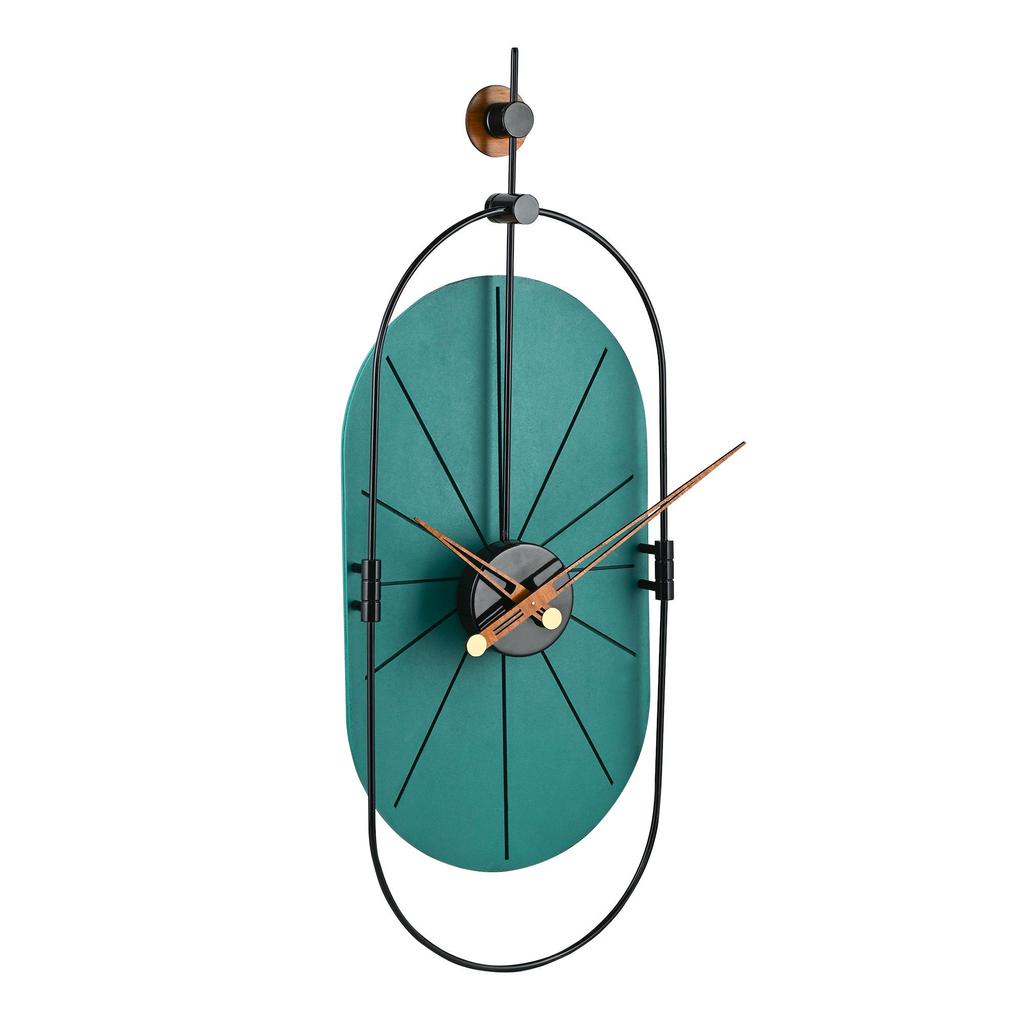 MUYIKA Senator Green Decorative Hand Made Colorful Silent Mechanism 77x29 Cm Wall Clock