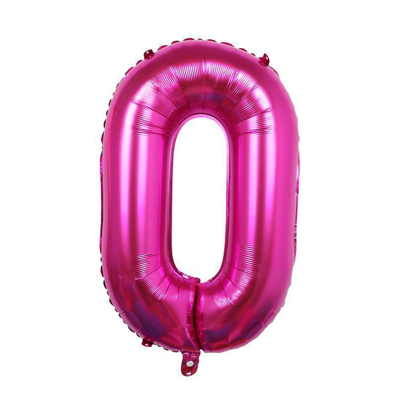 32 Inch Digital Aluminum Film Balloon, Medium Digital Gold Silver Red Black Gradual Change Color Birthday Decoration Wedding Party Balloon