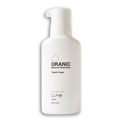 ORANiC Tooth Foam, 150ml, Foam Toothpaste for Whitening and Bad Breath Care, Additive-Free, Made In Japan, Fluoride-Free