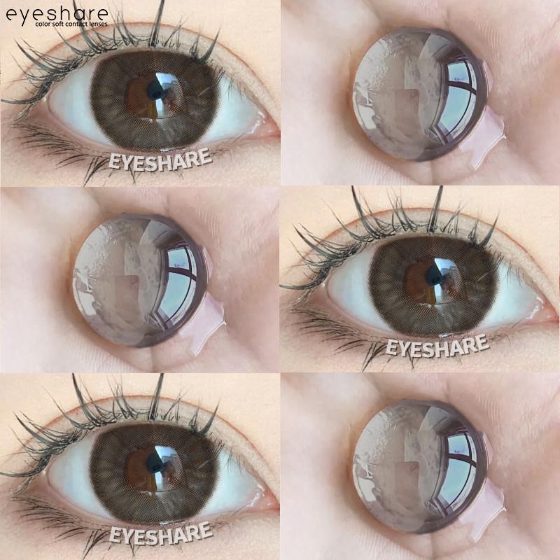 EYESHARE 1 Pair New Style Contact Lenses Brown Colored Beauty Pupils Lens Grey Natural Korean Softlens