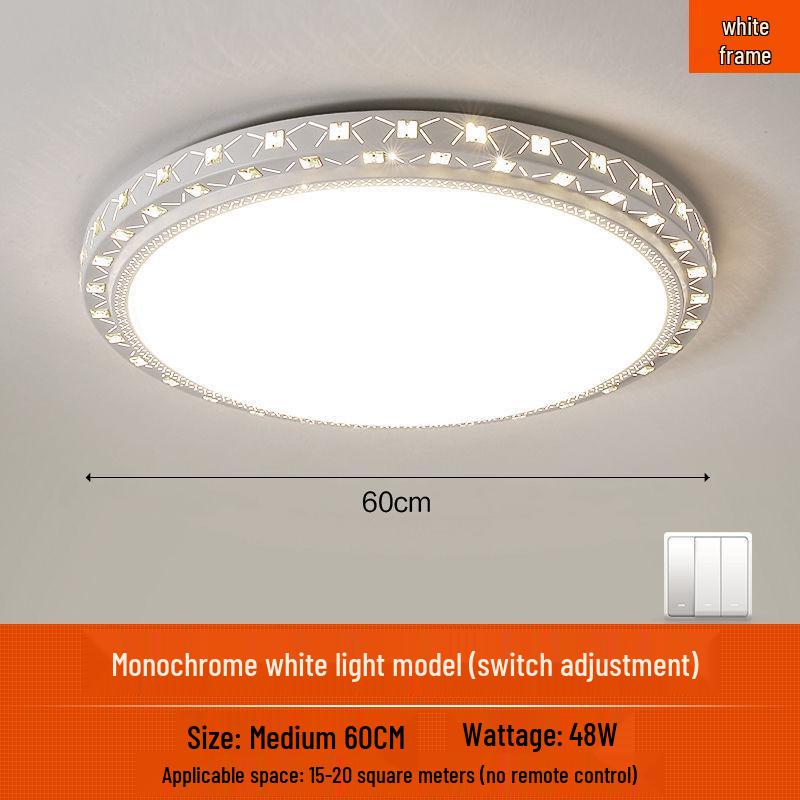 LED Ceiling Light: Simple, Atmospheric Round Fixture for Living Room, Dining Room, Study, and Bedroom.
