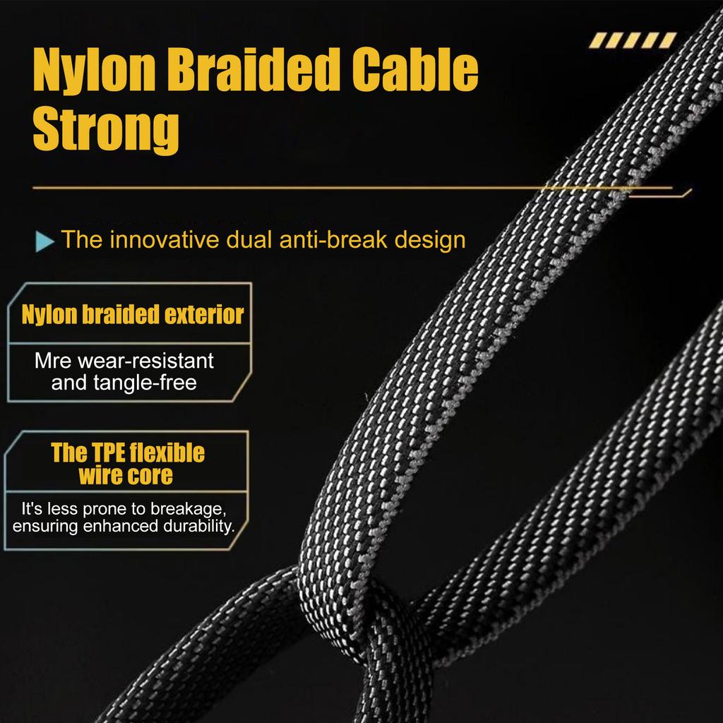 4 In 1 USB C Cable Multi Charging Cable Fast Charging Braided USB A Type C Cord Adapter For Smartphones Laptop Tablet