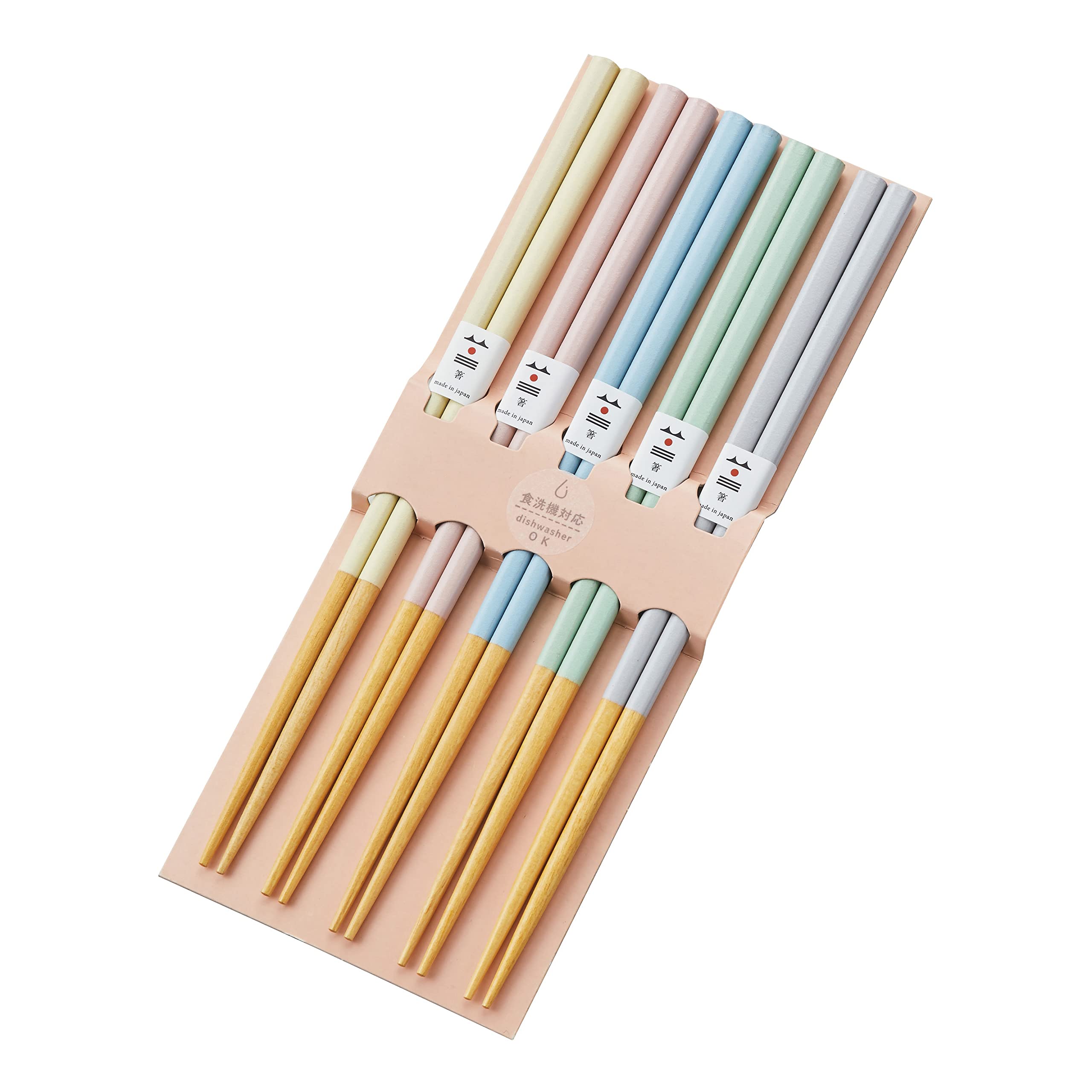 

Marujyu Dishwasher Safe Painted Chopsticks Pastel 5 Set 23cm 551476