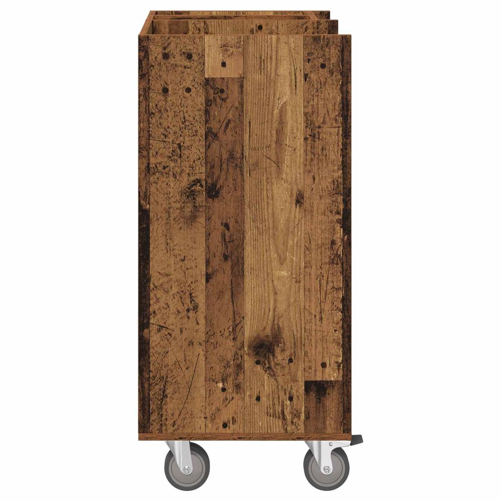 Golftafelkast met Wielen Rustieke Houtlook 65 x 45 x 98 cm