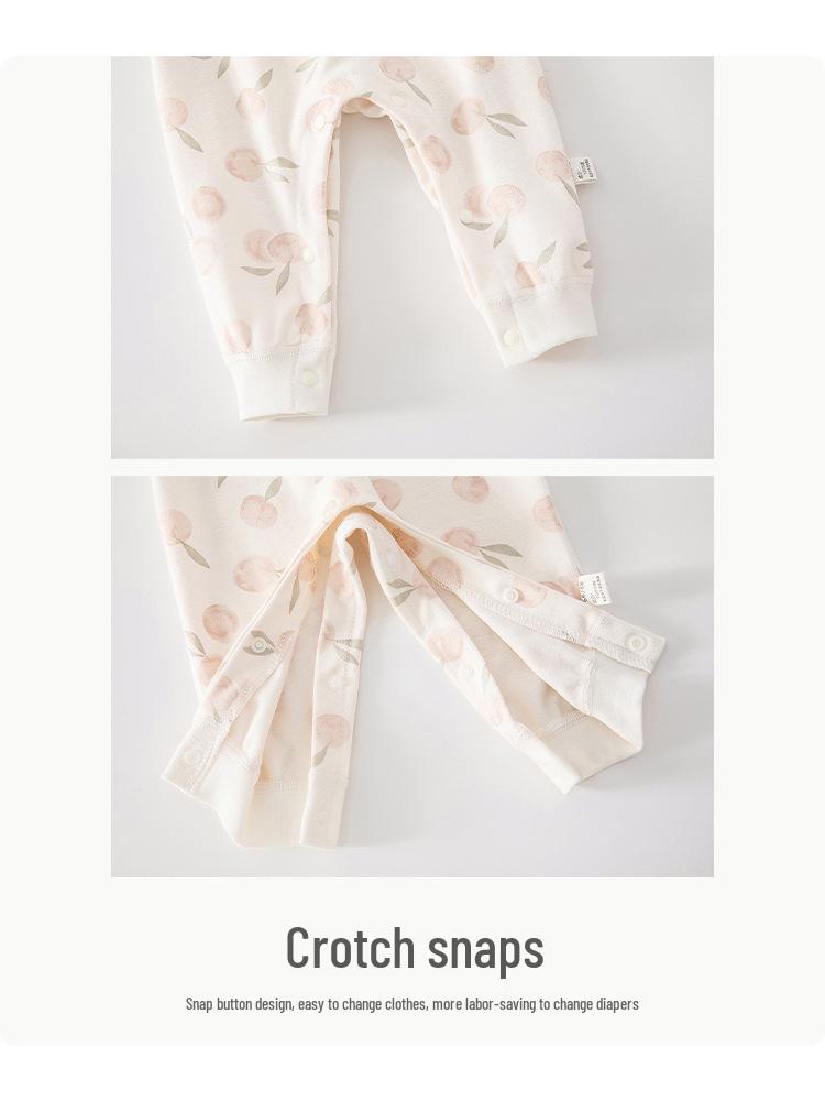 Pure Cotton Baby High-Waisted Two-Piece Set - Newborn Autumn Pajamas